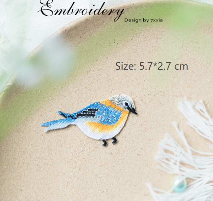 Birds Assorted Iron On Patches Sew On/Iron On Patch Applique for Clothing