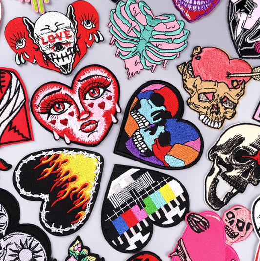 Cool Iron Heart Iron On Patch Embroidered Sew On Applique Badge Sew On Pat