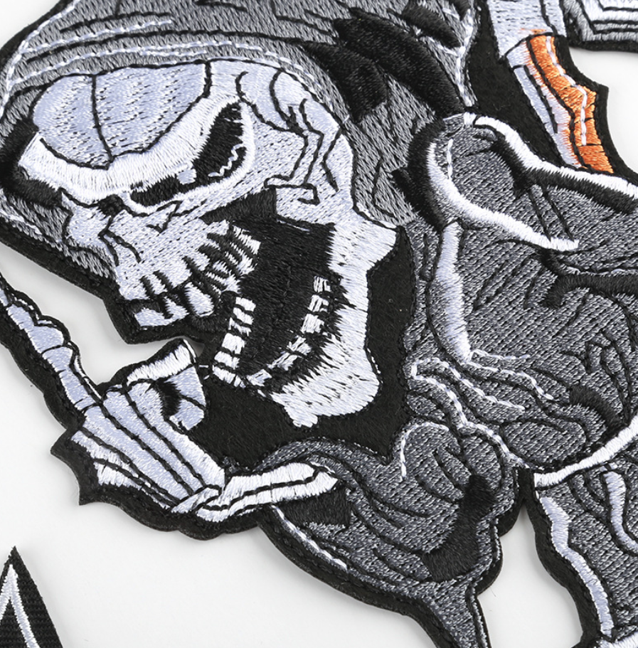 11 Pcs Skull Embroidered Sew On Iron On Patch Badge Fabric Clothes Vest Transfer