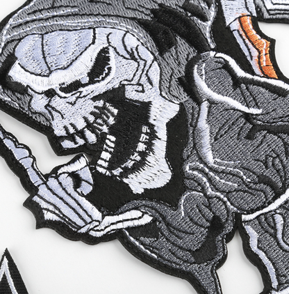 11 Pcs Skull Embroidered Sew On Iron On Patch Badge Fabric Clothes Vest Transfer