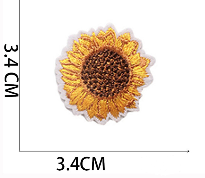 36pcs Bee Flower Set Iron, On Patches Embroidered Applique Badge Sew On Patch