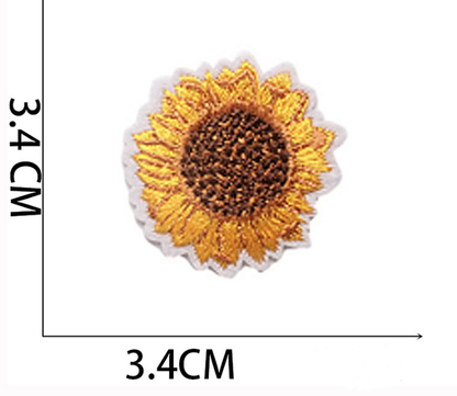 36pcs Bee Flower Set Iron, On Patches Embroidered Applique Badge Sew On Patch
