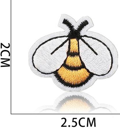 36pcs Bee Flower Set Iron, On Patches Embroidered Applique Badge Sew On Patch