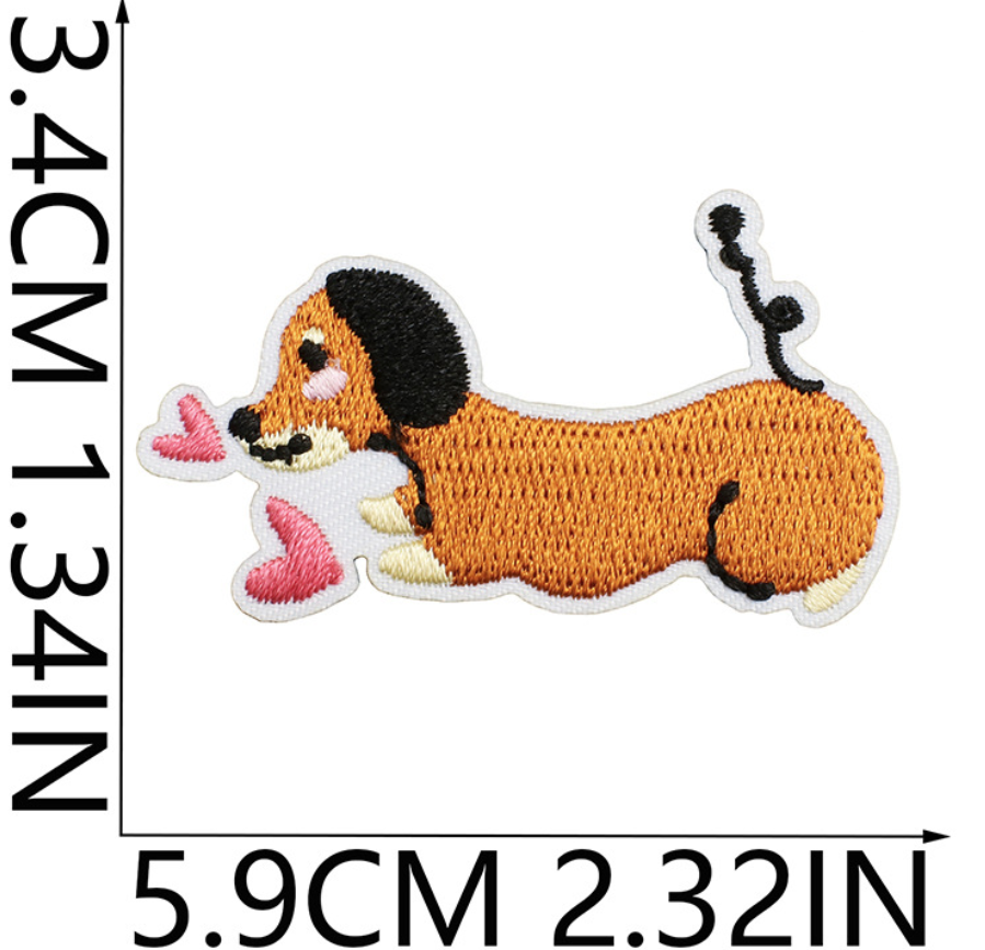 25pcs Dog Set Iron On Patches Embroidered Applique Badge Sew On Patch