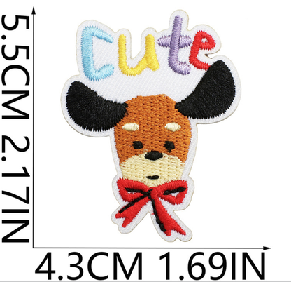 25pcs Dog Set Iron On Patches Embroidered Applique Badge Sew On Patch