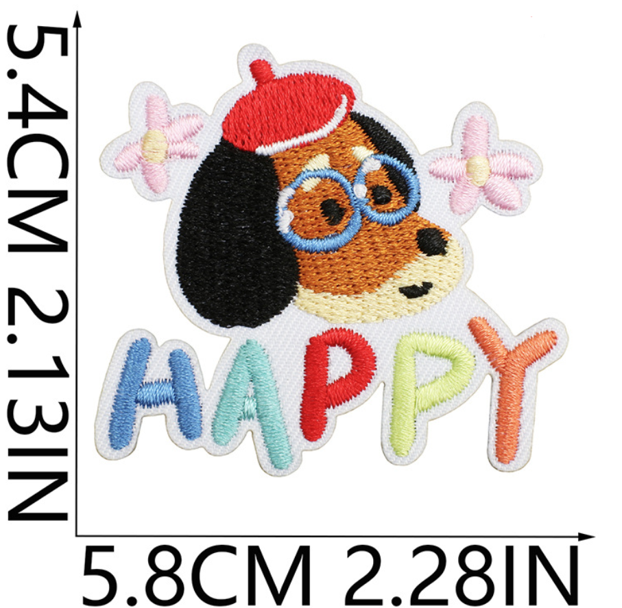 25pcs Dog Set Iron On Patches Embroidered Applique Badge Sew On Patch