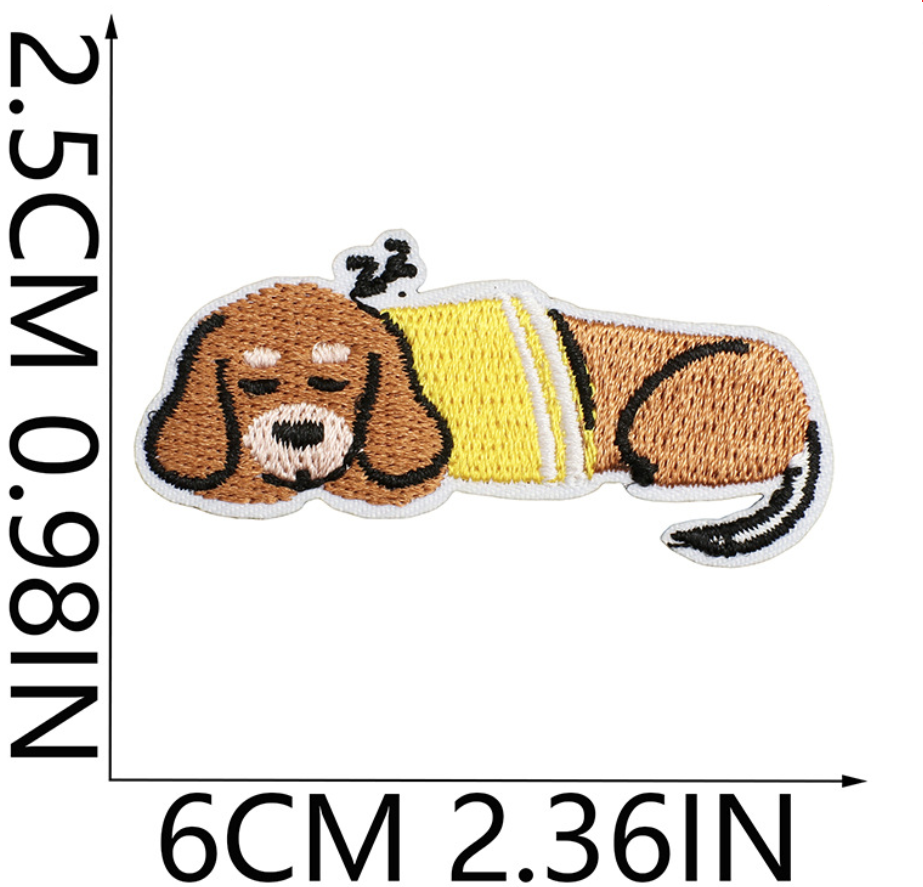 25pcs Dog Set Iron On Patches Embroidered Applique Badge Sew On Patch