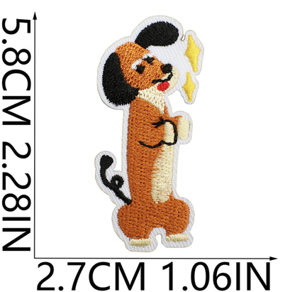 25pcs Dog Set Iron On Patches Embroidered Applique Badge Sew On Patch