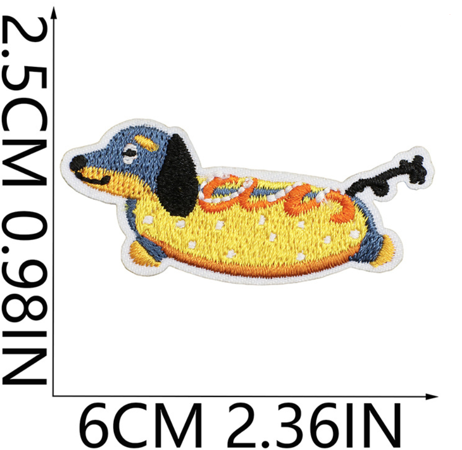 25pcs Dog Set Iron On Patches Embroidered Applique Badge Sew On Patch