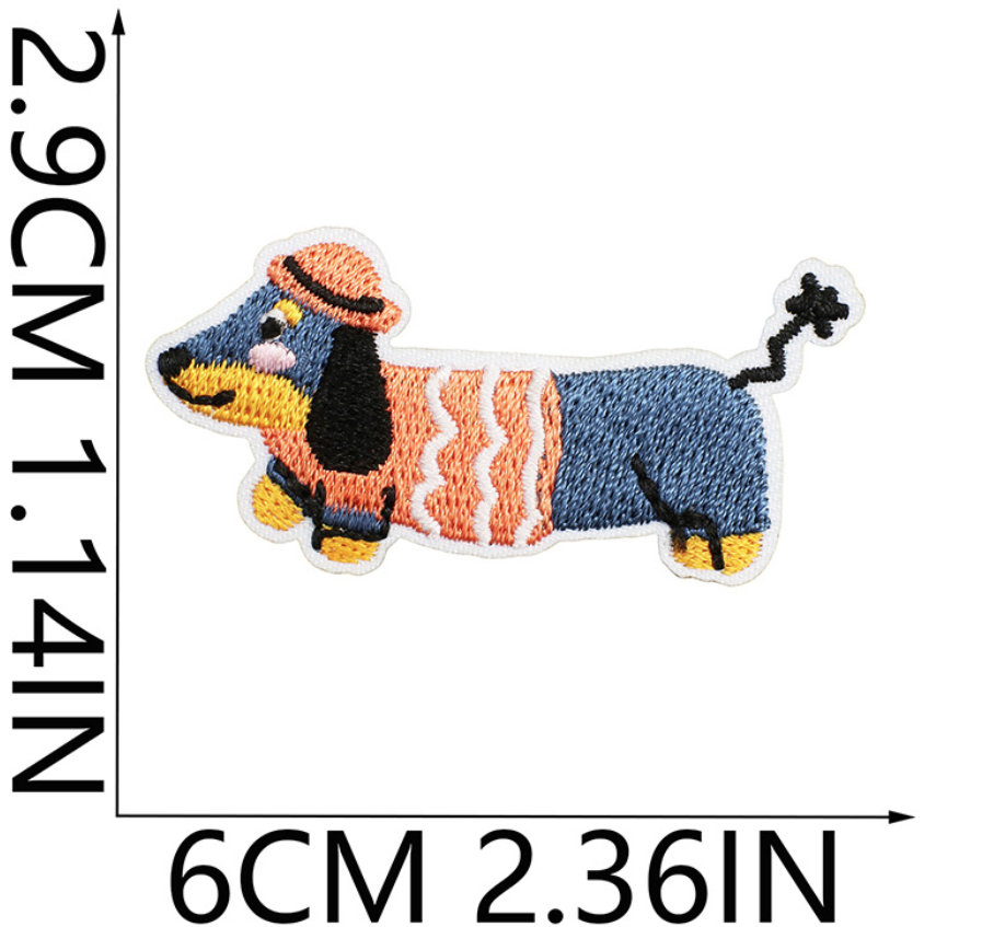 25pcs Dog Set Iron On Patches Embroidered Applique Badge Sew On Patch