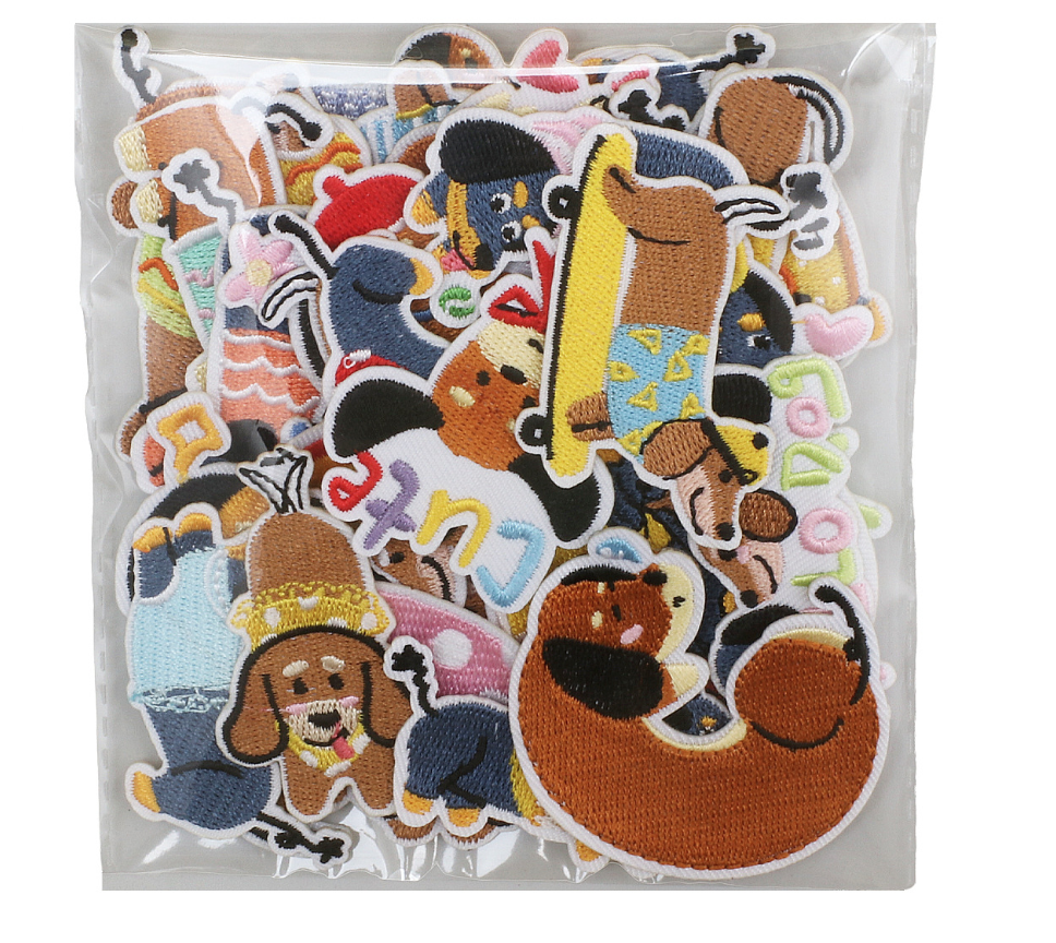 25pcs Dog Set Iron On Patches Embroidered Applique Badge Sew On Patch