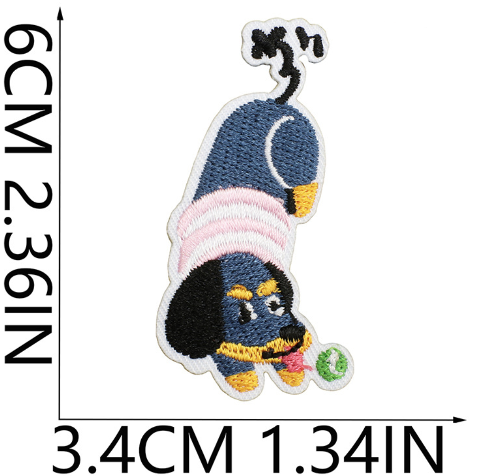 25pcs Dog Set Iron On Patches Embroidered Applique Badge Sew On Patch