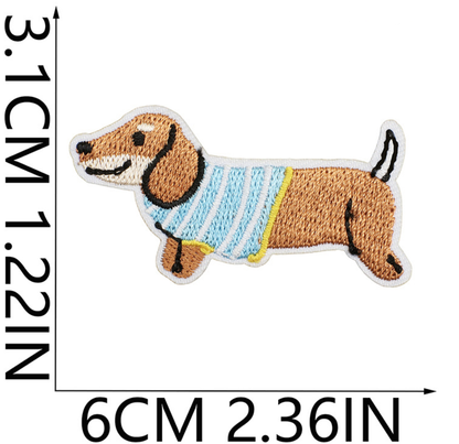 25pcs Dog Set Iron On Patches Embroidered Applique Badge Sew On Patch