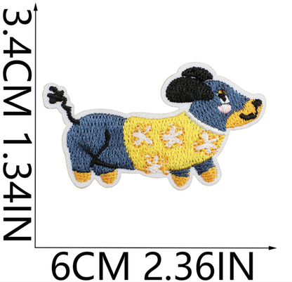 25pcs Dog Set Iron On Patches Embroidered Applique Badge Sew On Patch