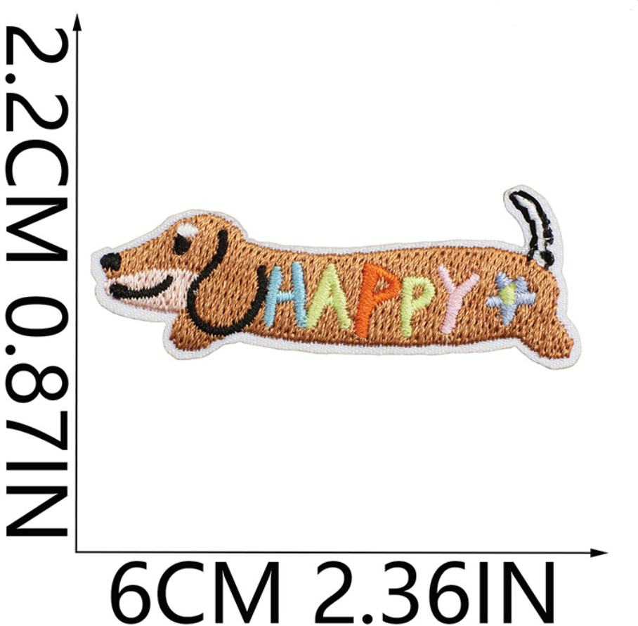 25pcs Dog Set Iron On Patches Embroidered Applique Badge Sew On Patch