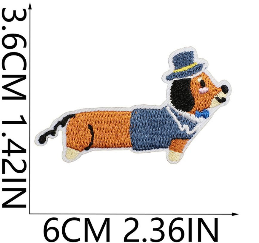 25pcs Dog Set Iron On Patches Embroidered Applique Badge Sew On Patch