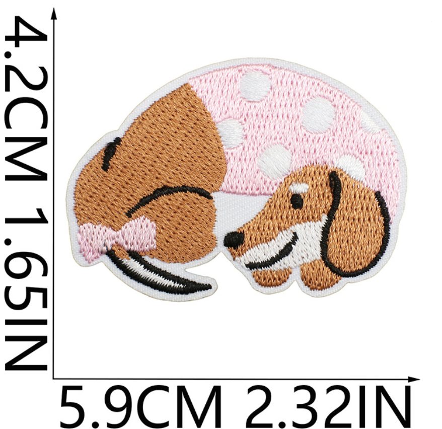 25pcs Dog Set Iron On Patches Embroidered Applique Badge Sew On Patch