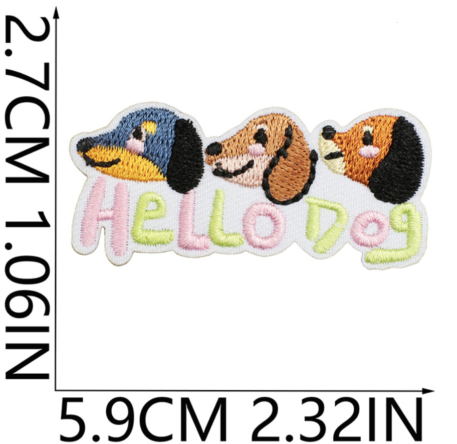 25pcs Dog Set Iron On Patches Embroidered Applique Badge Sew On Patch