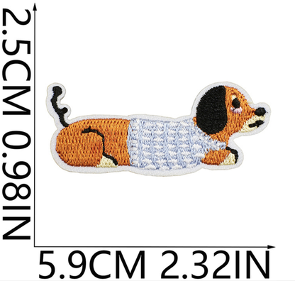 25pcs Dog Set Iron On Patches Embroidered Applique Badge Sew On Patch