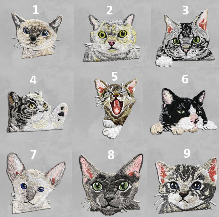 Cat Plush Iron On Patches Embroidered Sew On Applique Badge Sew On Pat