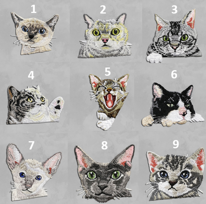 Cat Plush Iron On Patches Embroidered Sew On Applique Badge Sew On Pat