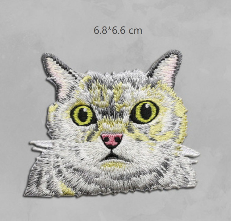 Cat Plush Iron On Patches Embroidered Sew On Applique Badge Sew On Pat