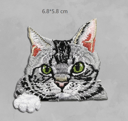 Cat Plush Iron On Patches Embroidered Sew On Applique Badge Sew On Pat