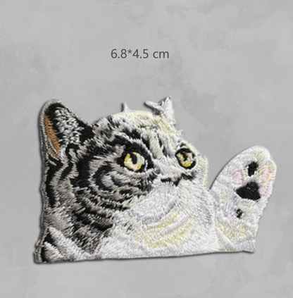 Cat Plush Iron On Patches Embroidered Sew On Applique Badge Sew On Pat