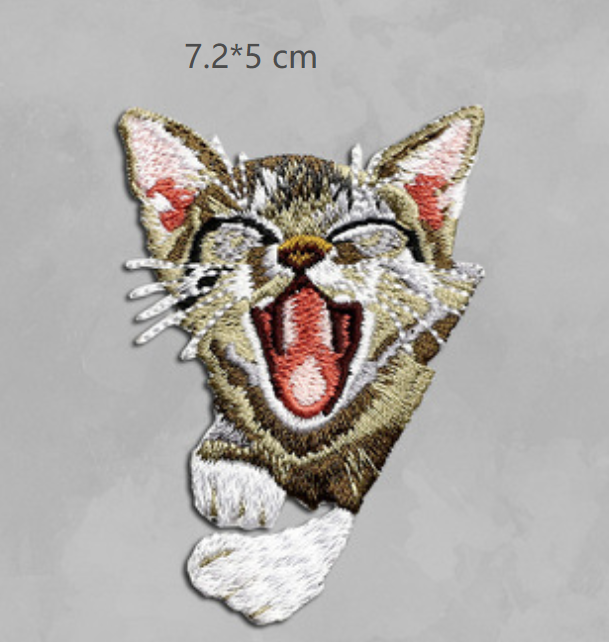 Cat Plush Iron On Patches Embroidered Sew On Applique Badge Sew On Pat