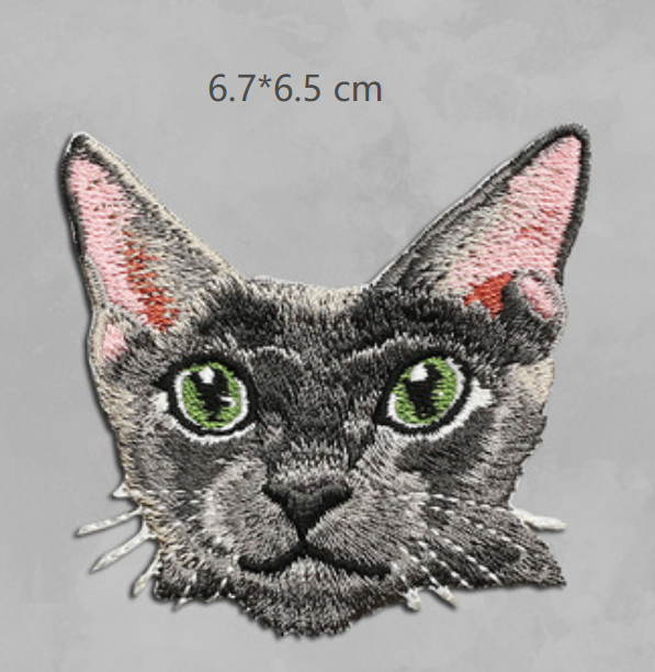 Cat Plush Iron On Patches Embroidered Sew On Applique Badge Sew On Pat