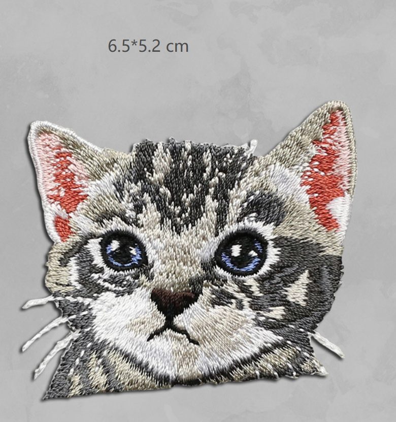 Cat Plush Iron On Patches Embroidered Sew On Applique Badge Sew On Pat