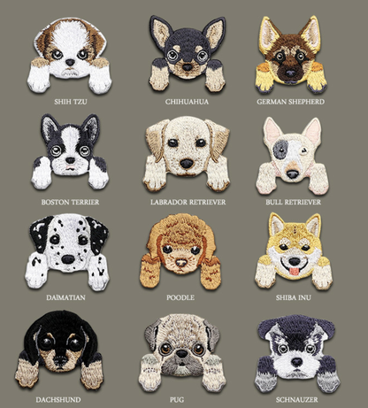 Dog Plush Iron On Patches Embroidered Sew On Applique Badge Sew On Pat