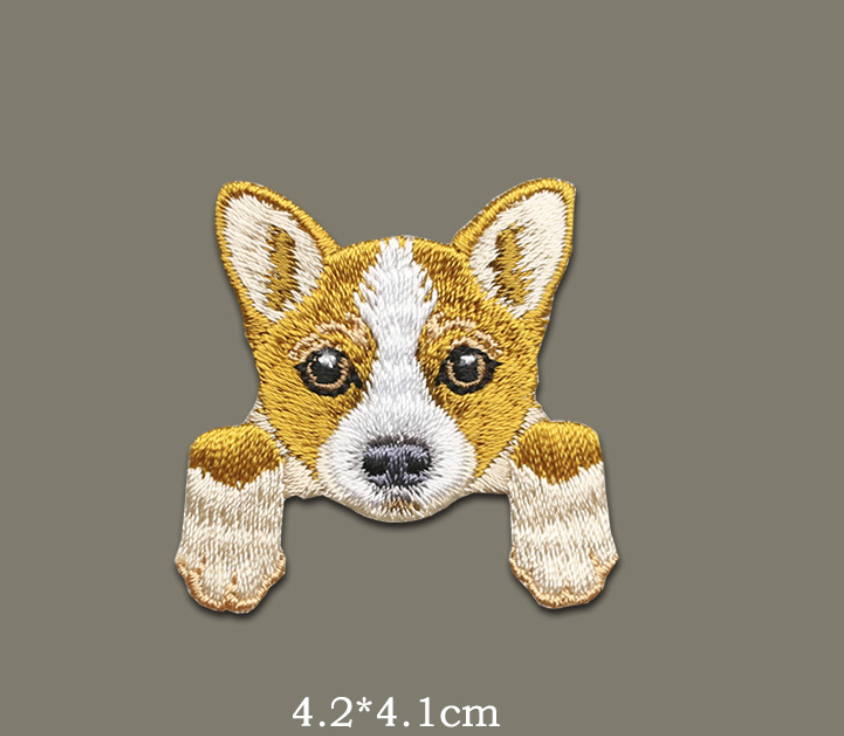 Dog Plush Iron On Patches Embroidered Sew On Applique Badge Sew On Pat