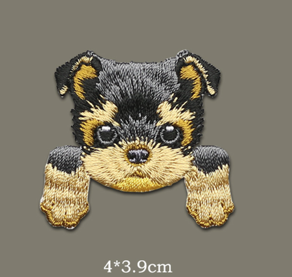 Dog Plush Iron On Patches Embroidered Sew On Applique Badge Sew On Pat