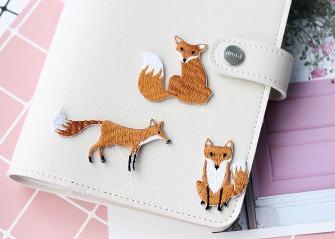 Fox Plush Iron On Patches Embroidered Sew On Applique Badge Sew On Pat