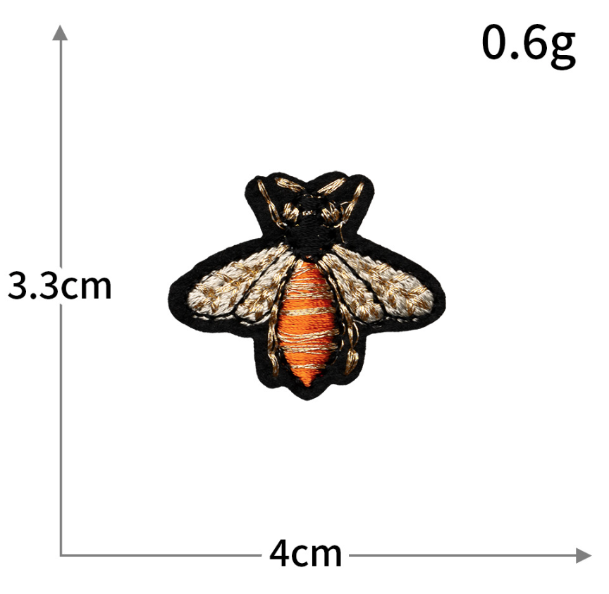 18pc Gold Crown Bee Iron On Patches Embroidered Applique Badge Sew On Patch