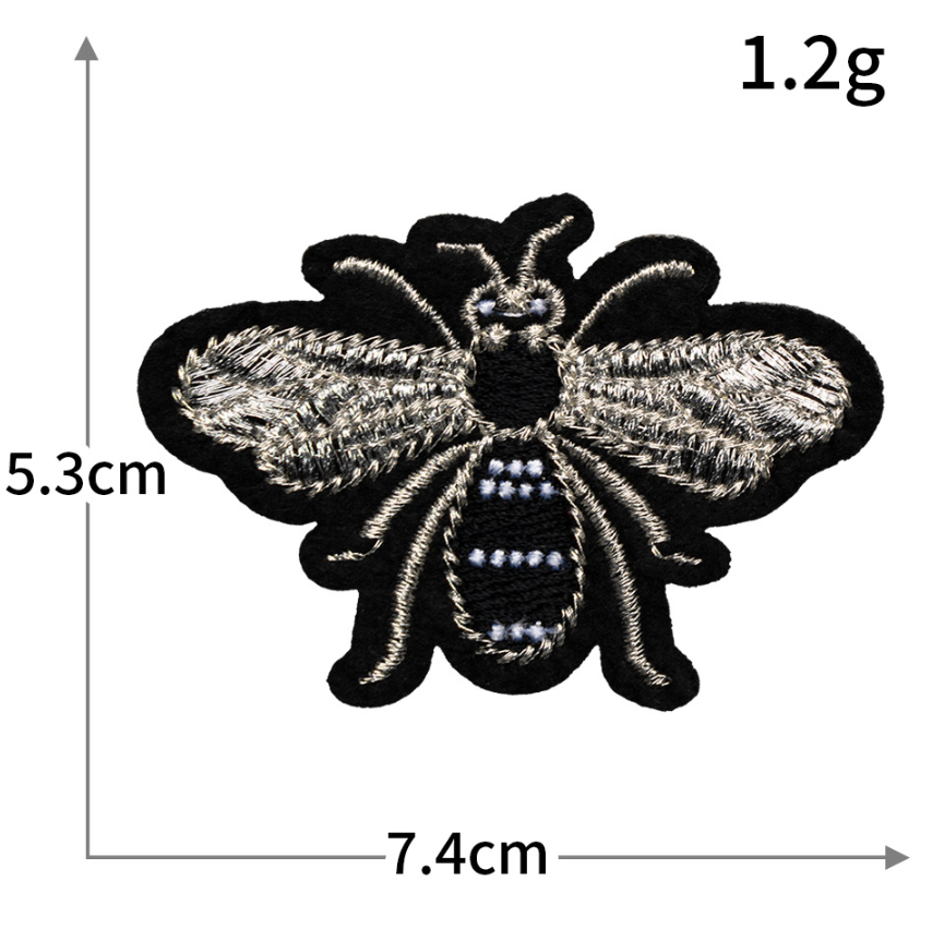 18pc Gold Crown Bee Iron On Patches Embroidered Applique Badge Sew On Patch