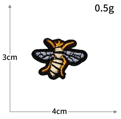 18pc Gold Crown Bee Iron On Patches Embroidered Applique Badge Sew On Patch