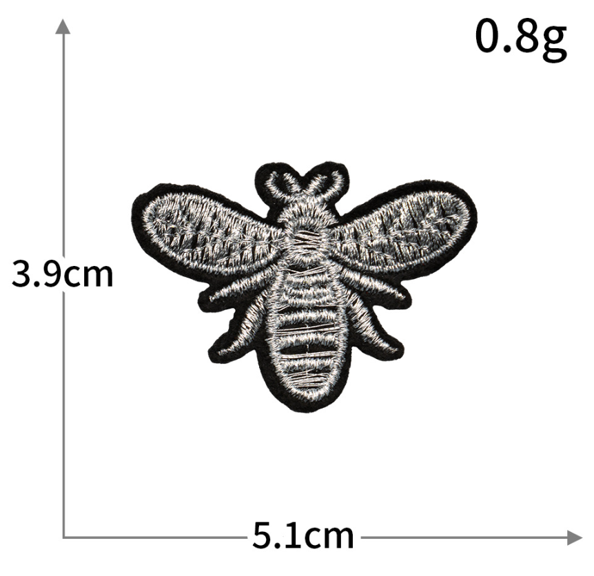 18pc Gold Crown Bee Iron On Patches Embroidered Applique Badge Sew On Patch