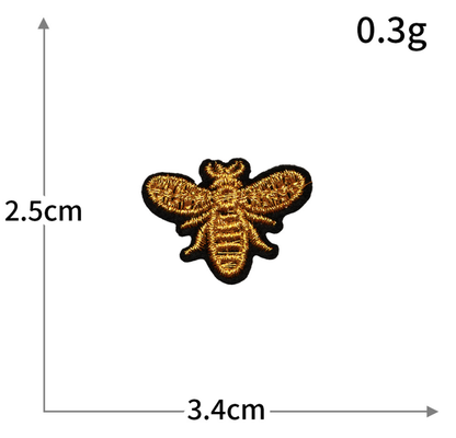 18pc Gold Crown Bee Iron On Patches Embroidered Applique Badge Sew On Patch