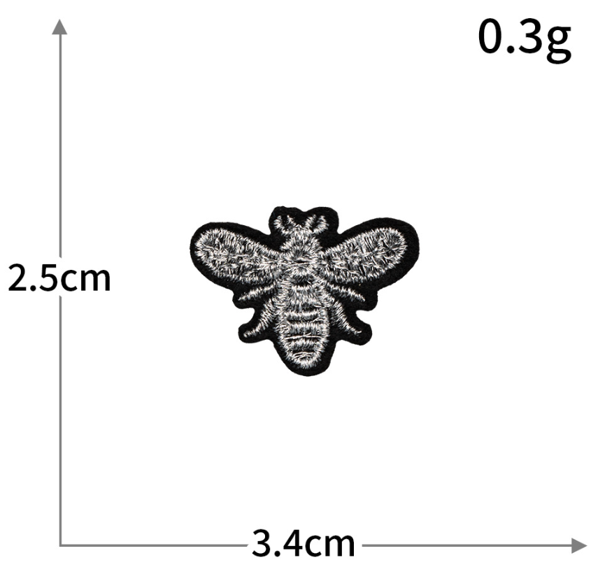 18pc Gold Crown Bee Iron On Patches Embroidered Applique Badge Sew On Patch