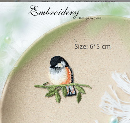 Birds Assorted  Iron On Patches Sew On/Iron On Patch Applique for Clothing