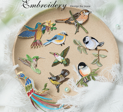 Birds Assorted  Iron On Patches Sew On/Iron On Patch Applique for Clothing