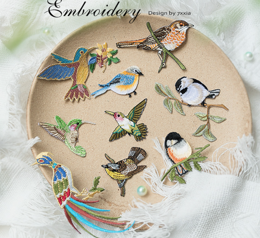 Birds Assorted  Iron On Patches Sew On/Iron On Patch Applique for Clothing