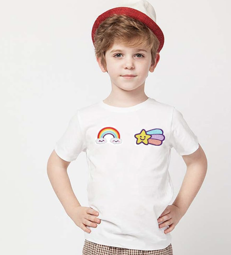 8Pcs Dreamy Unicorn Iron on/Sew on Patches Rainbow Star Heart Butterfly Diamond