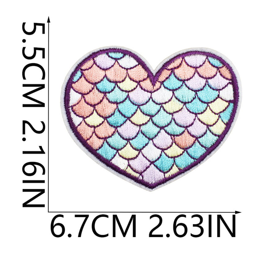 8Pcs Dreamy Unicorn Iron on/Sew on Patches Rainbow Star Heart Butterfly Diamond