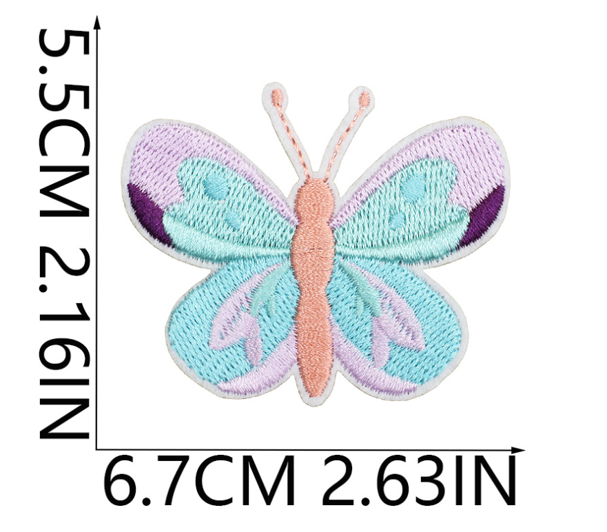 8Pcs Dreamy Unicorn Iron on/Sew on Patches Rainbow Star Heart Butterfly Diamond