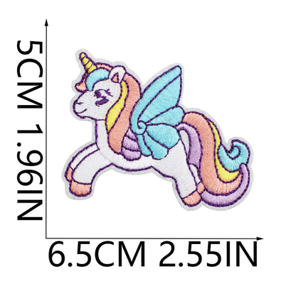 8Pcs Dreamy Unicorn Iron on/Sew on Patches Rainbow Star Heart Butterfly Diamond