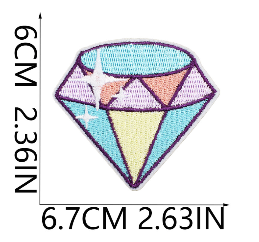 8Pcs Dreamy Unicorn Iron on/Sew on Patches Rainbow Star Heart Butterfly Diamond