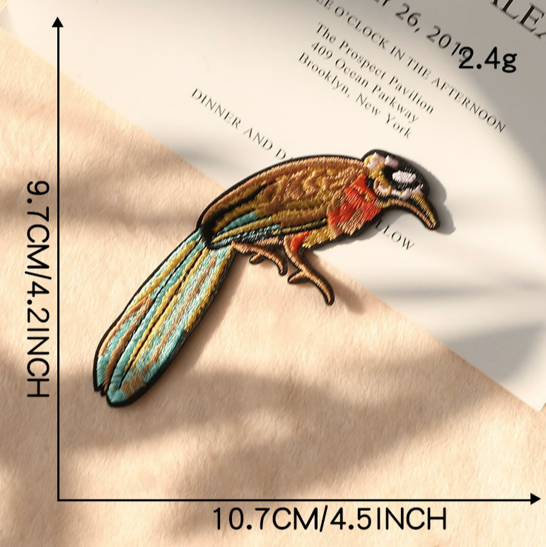 9pcs Birds Sew On/Iron On  Patches Patterns Decorative Embroidered Patches
